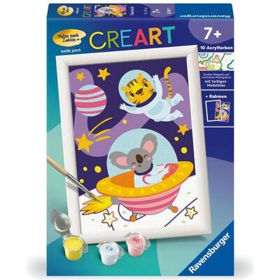 Ravensburger CreArt - Peinture par numéros 23991 - Les animaux de l'espace - dès 7 ans - Publicité Ravensburger CreArt - Peinture par numéros 23991 - Les animaux de l'espace - dès 7 ans - Publicité