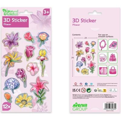 Avenir, Autocollants, 3D Sticker - Blumen (12 Autocollants) - Publicité Avenir, Autocollants, 3D Sticker - Blumen (12 Autocollants) - Publicité