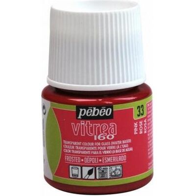 Peinture pour verre Pebeo Vitrea 160 à base d'eau Rose Poudré - Peintures pour verre - Publicité Peinture pour verre Pebeo Vitrea 160 à base d'eau Rose Poudré - Peintures pour verre - Publicité