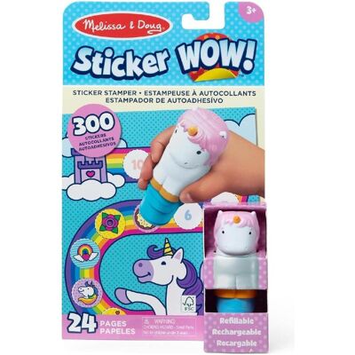 Spin Master, Tampon encreur, Melissa & Doug - Sticker WOW! Einhorn Aufkleberstempel & Block - Publicité Spin Master, Tampon encreur, Melissa & Doug - Sticker WOW! Einhorn Aufkleberstempel & Block - Publicité
