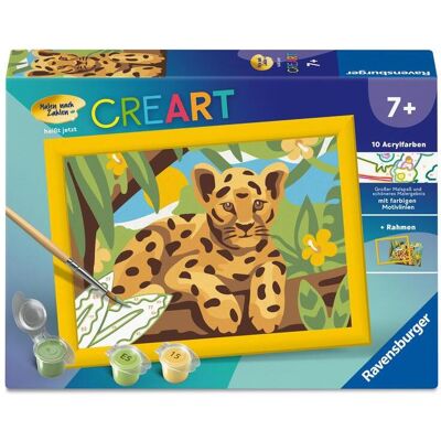 Ravensburger CreArt, Malen nach Zahlen Kinder - Baby Leopard - Publicité Ravensburger CreArt, Malen nach Zahlen Kinder - Baby Leopard - Publicité