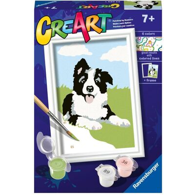Ravensburger Malen nach Zahlen - Border Collie Welpe - Publicité Ravensburger Malen nach Zahlen - Border Collie Welpe - Publicité