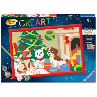 Ravensburger CreArt, Malen nach Zahlen Kinder - Pfoten-Weihnachten - Publicité Ravensburger CreArt, Malen nach Zahlen Kinder - Pfoten-Weihnachten - Publicité
