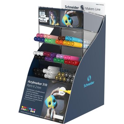 Schneider, Marqueur, Présentoir Paint-It 310 (49x) - Publicité Schneider, Marqueur, Présentoir Paint-It 310 (49x) - Publicité