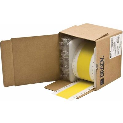Brady, Rouleau d’étiquettes, RCM-637-1.5-YL, polyfluorure de vinyle, jaune, mat, 38.10 mm x 30.48 m, permanent, pour impressions (38.10 mm) - Publicité Brady, Rouleau d’étiquettes, RCM-637-1.5-YL, polyfluorure de vinyle, jaune, mat, 38.10 mm x 30.48 m, permanent, pour impressions (38.10 mm) - Publicité