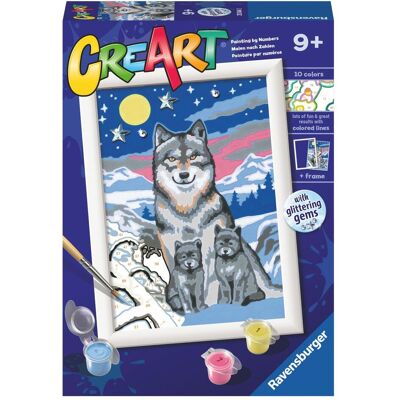 Ravensburger CreArt Wonderful Wolf Family - Publicité Ravensburger CreArt Wonderful Wolf Family - Publicité