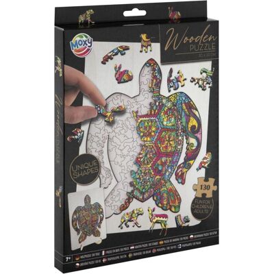 Puzzle en bois Tortue - Creative Craft Group - 130 pièces - Publicité Puzzle en bois Tortue - Creative Craft Group - 130 pièces - Publicité