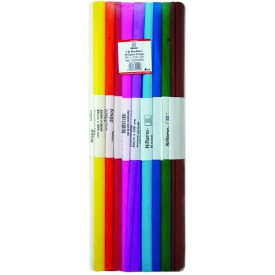 WEROLA Papier Crepe - Coloré, Ignifuge, 10 Rouleaux - Publicité WEROLA Papier Crepe - Coloré, Ignifuge, 10 Rouleaux - Publicité