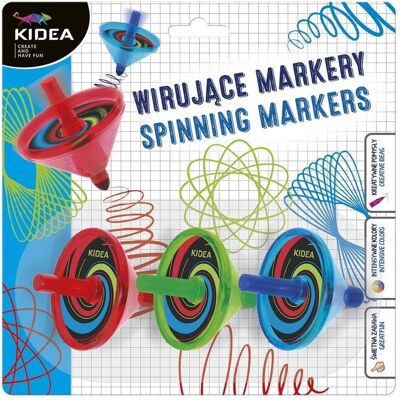 Derform, Marqueur, Spinnmarker 3 Stk. KIDEA (3x) - Publicité Derform, Marqueur, Spinnmarker 3 Stk. KIDEA (3x) - Publicité
