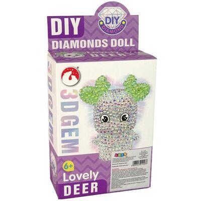 Lean Toys Leantoys DIY Diamant-Kreativset Weisses Rentier 3D - Publicité Lean Toys Leantoys DIY Diamant-Kreativset Weisses Rentier 3D - Publicité