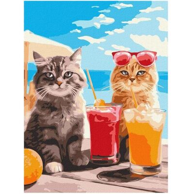 Norimpex Malen nach Zahlen - Katzen im Urlaub - Publicité Norimpex Malen nach Zahlen - Katzen im Urlaub - Publicité
