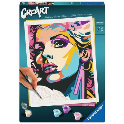 Ravensburger CreArt, Malen nach Zahlen Adults Trend - Farbenfrohe Frau - Publicité Ravensburger CreArt, Malen nach Zahlen Adults Trend - Farbenfrohe Frau - Publicité