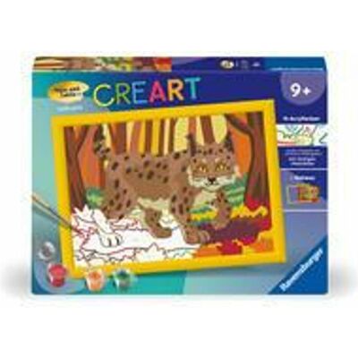 Ravensburger CreArt - Peinture par numéros 23958 - Lynx dans la forêt d'automne - Enfants à partir de 9 ans - Publicité Ravensburger CreArt - Peinture par numéros 23958 - Lynx dans la forêt d'automne - Enfants à partir de 9 ans - Publicité