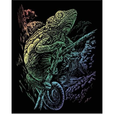 Pracht Tableaux à gratter Caméléon Arc-en-ciel 20,3x25,4cm - Publicité Pracht Tableaux à gratter Caméléon Arc-en-ciel 20,3x25,4cm - Publicité