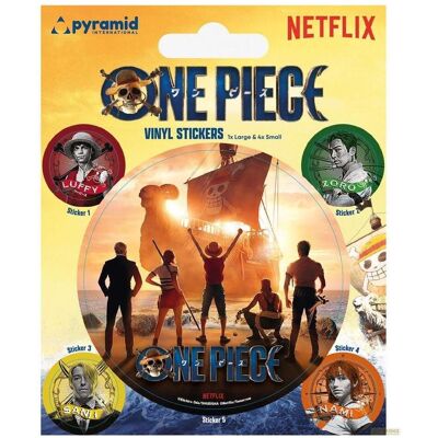 Pyramid Autocollants, One Piece - Personnages - Netflix (10 Autocollants) - Publicité Pyramid Autocollants, One Piece - Personnages - Netflix (10 Autocollants) - Publicité