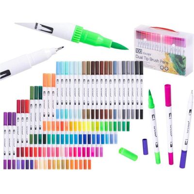 Ensemble de 100 Marqueurs Pricenet - Double Embouts, Couleurs Vives - Publicité Ensemble de 100 Marqueurs Pricenet - Double Embouts, Couleurs Vives - Publicité