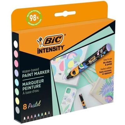 Bic, Marqueur, Acrylmarker Intensity Pastel Paint Mix 8 Stück (8x) - Publicité Bic, Marqueur, Acrylmarker Intensity Pastel Paint Mix 8 Stück (8x) - Publicité