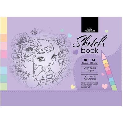 Fresh, Cahier + bloc-notes, Skizzenbuch 197x124/48K 100g TW (Blanc) - Publicité Fresh, Cahier + bloc-notes, Skizzenbuch 197x124/48K 100g TW (Blanc) - Publicité