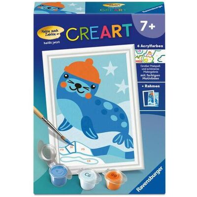 Ravensburger CreArt, Malen nach Zahlen Kinder - Kleine Robbe - Publicité Ravensburger CreArt, Malen nach Zahlen Kinder - Kleine Robbe - Publicité