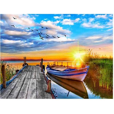 Pracht Diamond Painting Coucher de soleil 50x40cm - Publicité Pracht Diamond Painting Coucher de soleil 50x40cm - Publicité