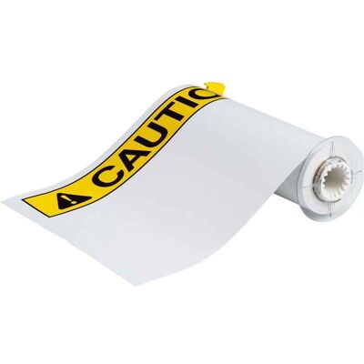 Brady, Rouleau d’étiquettes, B85-254x356-7569-ANSICA, Étiquettes en vinyle pré-imprimées, noir sur jaune & blanc, brillantes, 25 (257.18 mm) - Publicité Brady, Rouleau d’étiquettes, B85-254x356-7569-ANSICA, Étiquettes en vinyle pré-imprimées, noir sur jaune & blanc, brillantes, 25 (257.18 mm) - Publicité