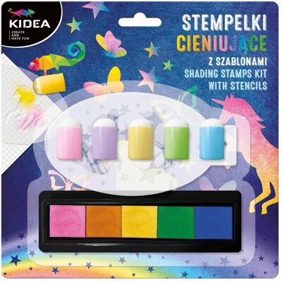Derform, Tampon encreur, Schattierungsstempel mit KIDEA-Schablonen - Publicité Derform, Tampon encreur, Schattierungsstempel mit KIDEA-Schablonen - Publicité