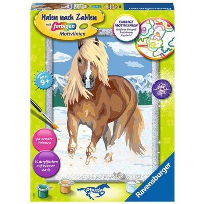 Ravensburger Haflinger dans la neige - Publicité Ravensburger Haflinger dans la neige - Publicité