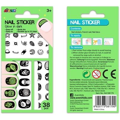 Avenir, Autocollants, Leuchtende Nagelaufkleber - 38 Stk. (38 Autocollants) - Publicité Avenir, Autocollants, Leuchtende Nagelaufkleber - 38 Stk. (38 Autocollants) - Publicité