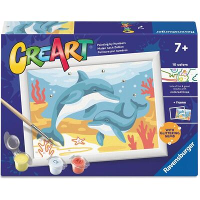 Ravensburger CreArt - peinture par numéros - Dauphin bondissant - Publicité Ravensburger CreArt - peinture par numéros - Dauphin bondissant - Publicité