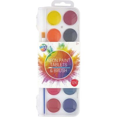 Grafix Palette de couleurs néon avec pinceau - Publicité Grafix Palette de couleurs néon avec pinceau - Publicité