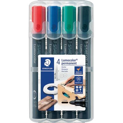 Staedtler Marqueur, Marqueur permanent 4 couleurs Apvalus - WIKR-919763 (4x) - Publicité Staedtler Marqueur, Marqueur permanent 4 couleurs Apvalus - WIKR-919763 (4x) - Publicité