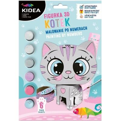 Derform 3D-Malen-nach-Zahlen-Figur Kitty KIDEA - Publicité Derform 3D-Malen-nach-Zahlen-Figur Kitty KIDEA - Publicité