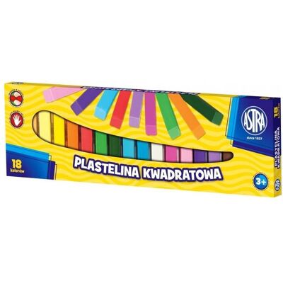 Astra Quadratisches Plastilin 18 Farben - Publicité Astra Quadratisches Plastilin 18 Farben - Publicité