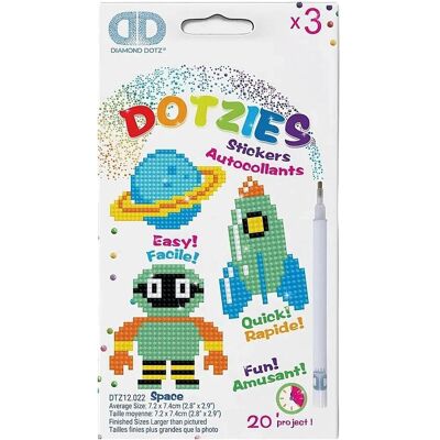 Diamond Dotz - Dotzies - Espace - Diamond Painting Sticker - Publicité Diamond Dotz - Dotzies - Espace - Diamond Painting Sticker - Publicité