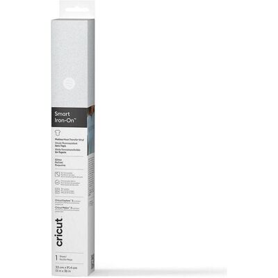 Cricut, Machine de découpe : accessoires, Aufbügelfolie Smart Glitter 33 x 91 cm, 1 Stück, Weiss - Publicité Cricut, Machine de découpe : accessoires, Aufbügelfolie Smart Glitter 33 x 91 cm, 1 Stück, Weiss - Publicité