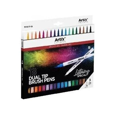 Teka, Marqueur, Doppelseitige Pinselmarker, 18 Farben (18x) - Publicité Teka, Marqueur, Doppelseitige Pinselmarker, 18 Farben (18x) - Publicité