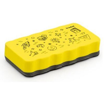 Trodat, Tampon encreur, Tableau blanc éponge magnétique jaune - Publicité Trodat, Tampon encreur, Tableau blanc éponge magnétique jaune - Publicité