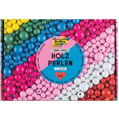 Pack Jumbo de Perles en Bois Basic - Perles de Bois - Publicité Pack Jumbo de Perles en Bois Basic - Perles de Bois - Publicité