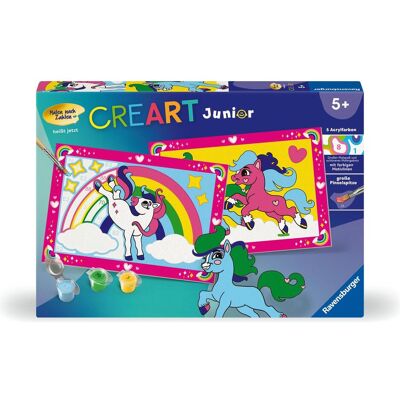 Ravensburger CreArt - Peinture par numéros 23983 - Poneys magiques avec arc-en-ciel - dès 5 ans - Publicité Ravensburger CreArt - Peinture par numéros 23983 - Poneys magiques avec arc-en-ciel - dès 5 ans - Publicité
