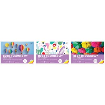Interdruk, Cahier + bloc-notes, Bloc à dessin A4 20k couleur 10pcs. (A4) - Publicité Interdruk, Cahier + bloc-notes, Bloc à dessin A4 20k couleur 10pcs. (A4) - Publicité