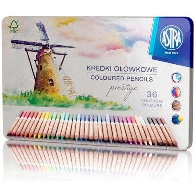 Astra, Écriture + dessin, Crayons Prestige, 36 couleurs (36x) - Publicité Astra, Écriture + dessin, Crayons Prestige, 36 couleurs (36x) - Publicité