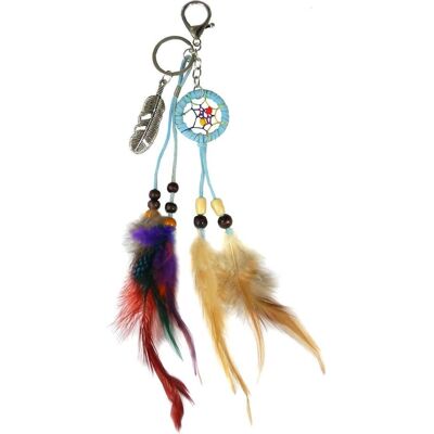Magni Kit de bricolage « Attrape-rêves » - Pendentif bleu clair et marron - Publicité Magni Kit de bricolage « Attrape-rêves » - Pendentif bleu clair et marron - Publicité
