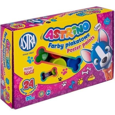 Astra, Peinture loisirs créatifs, Couleurs pour affiches Astrino 24 couleurs - 20 ml (pack=2 pièces) FAIR (20 ml) - Publicité Astra, Peinture loisirs créatifs, Couleurs pour affiches Astrino 24 couleurs - 20 ml (pack=2 pièces) FAIR (20 ml) - Publicité