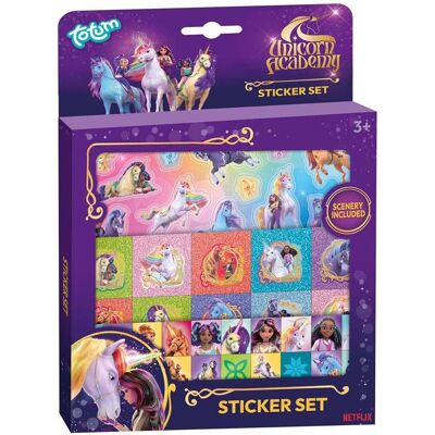 Grafix, Autocollants, Totum Unicorn Academy Sticker-Set – 3 Bögen + 1 Hintergrund (3 Autocollants) - Publicité Grafix, Autocollants, Totum Unicorn Academy Sticker-Set – 3 Bögen + 1 Hintergrund (3 Autocollants) - Publicité