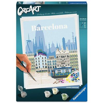 Ravensburger CreArt, Malen nach Zahlen Citys - Farbenfrohes Barcelona - Publicité Ravensburger CreArt, Malen nach Zahlen Citys - Farbenfrohes Barcelona - Publicité