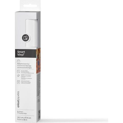 Cricut, Machine de découpe : accessoires, Smart Vinyl Permanent Joy Xtra 24,1x91,5cm 1 sheet White (P) - Publicité Cricut, Machine de découpe : accessoires, Smart Vinyl Permanent Joy Xtra 24,1x91,5cm 1 sheet White (P) - Publicité