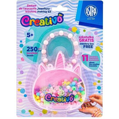Astra Set mit 250 Einhornperlen + 2 m ASTRA-Gummibändern - Publicité Astra Set mit 250 Einhornperlen + 2 m ASTRA-Gummibändern - Publicité