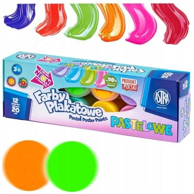 Astra, Peinture loisirs créatifs, Temperov Farben 12x20ml Pastell (Neon) (20 ml) - Publicité Astra, Peinture loisirs créatifs, Temperov Farben 12x20ml Pastell (Neon) (20 ml) - Publicité