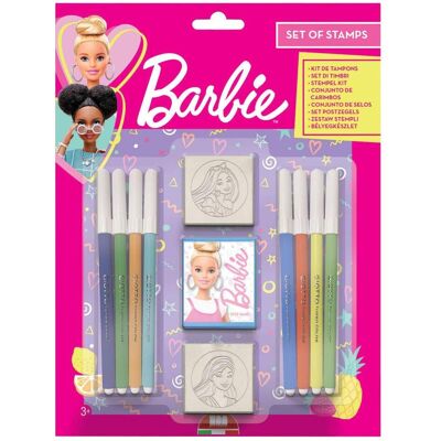Multiprint, Tampon encreur, Barbie -Coffret de tampons, 11 pcs. Publicité Multiprint, Tampon encreur, Barbie -Coffret de tampons, 11 pcs. Publicité