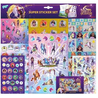 Grafix, Autocollants, Totum Unicorn Academy Super Sticker Set - 8 Bögen (8 Autocollants) - Publicité Grafix, Autocollants, Totum Unicorn Academy Super Sticker Set - 8 Bögen (8 Autocollants) - Publicité